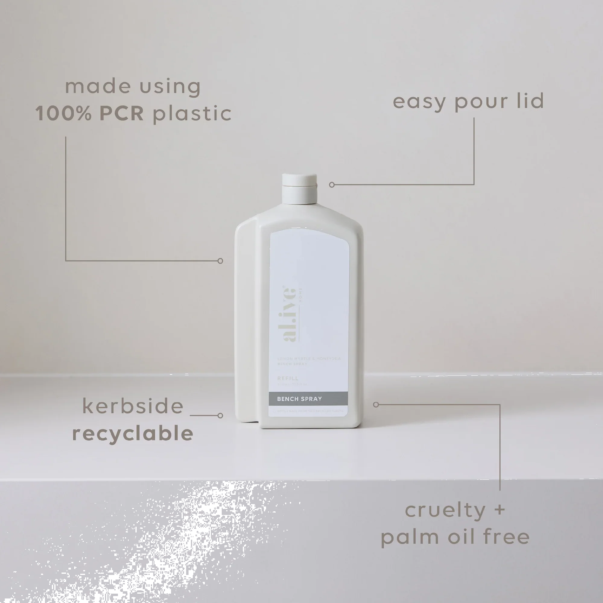 AL.IVE BODY - 1 LTR BENCH SPRAY REFILL | LEMON MYRTLE & HONEYDEW - Image 3