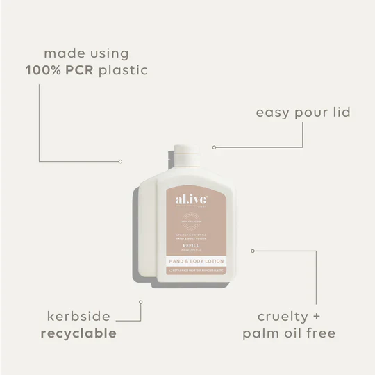 AL.IVE BODY - 650ML LOTION REFILL | APRICOT & SWEETFIG - Image 3