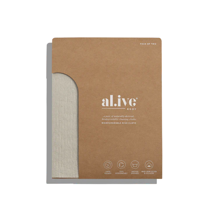 ALI.VE BODY - BIODEGRADABLE DISH CLOTH | PACK OF 2 - Image 6