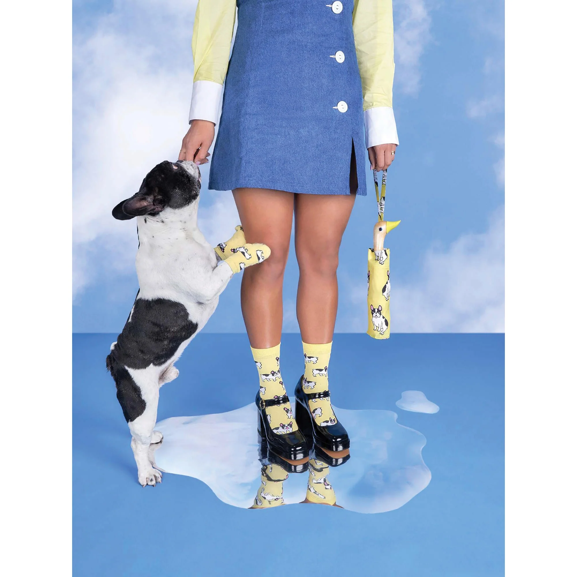 ORIGINAL DUCKHEAD - COMPACT UMBRELLA | COUCOU SUZETTE BOULEDOGUE YELLOW - Image 5